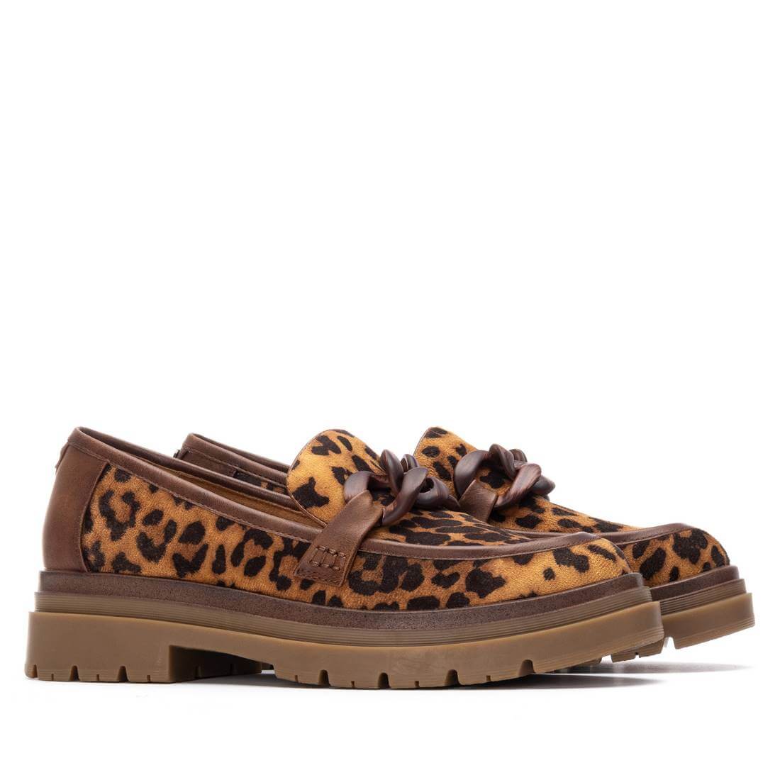 Refresh - Leopard Faux Leather Chunky Loafer