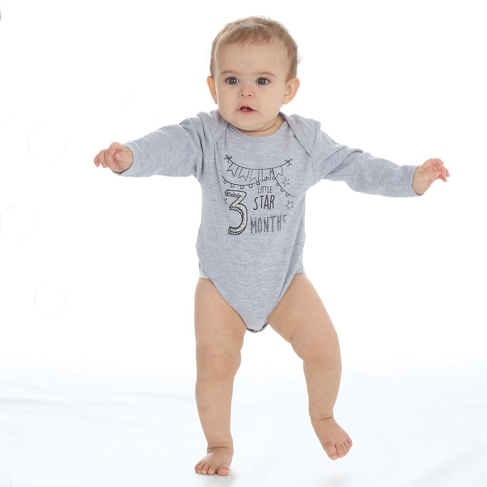 Babies Gift 3 Pack Milestone Bodysuits