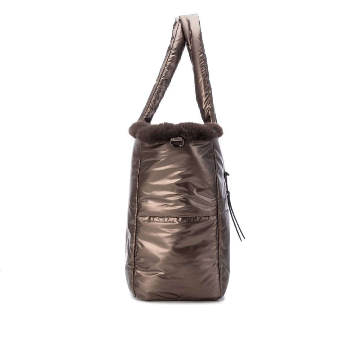 XTI Bronze Textile Ladies Bag (reversible & includes a separate pouch bag)