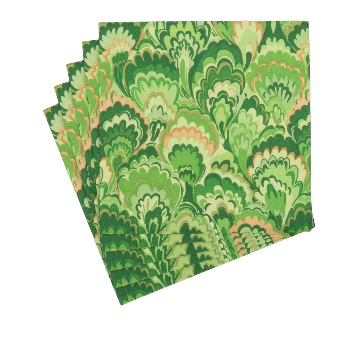 Marbled Ceramica Green Luncheon Napkins - Pack of 20