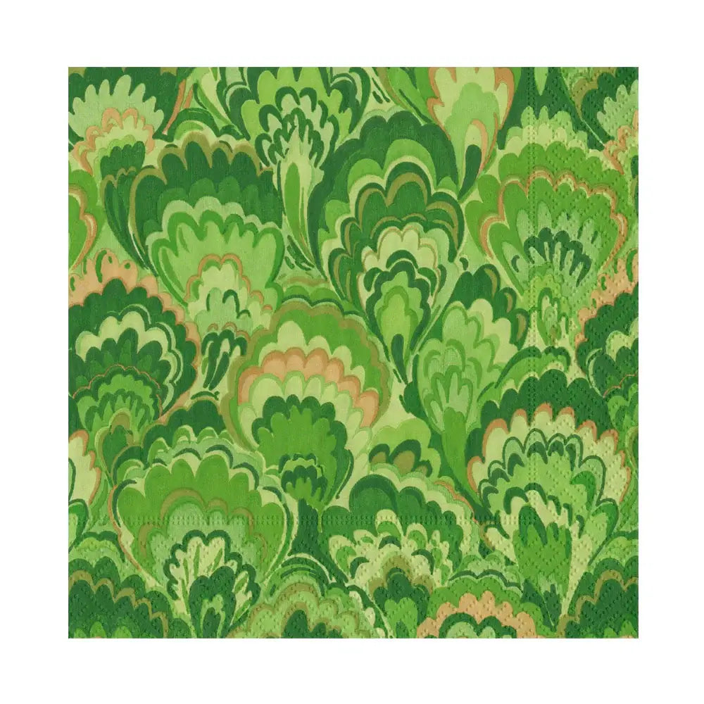 Marbled Ceramica Green Luncheon Napkins - Pack of 20