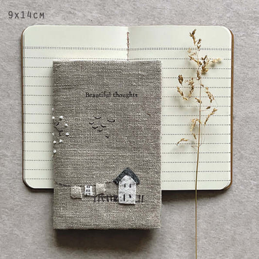 East of India Small linen book - 'Beautiful thoughts'