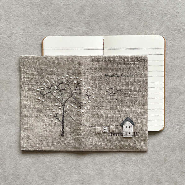 East of India Small linen book - 'Beautiful thoughts'