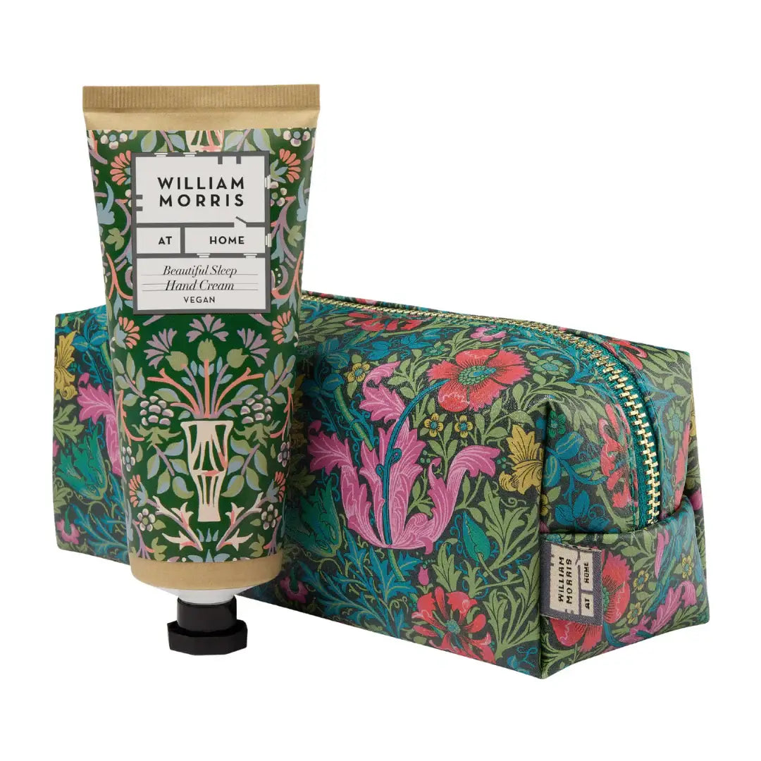 William Morris Beautiful Sleep Makeup Bag with Hand Cream