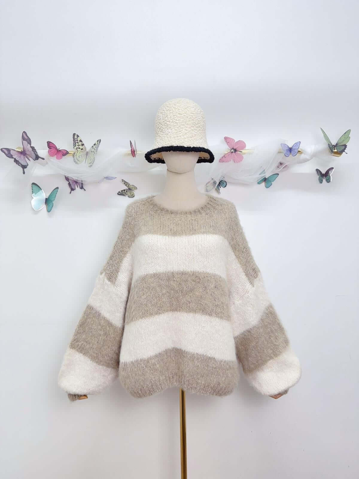 Zahra Fluffy Block Stripe Jumper