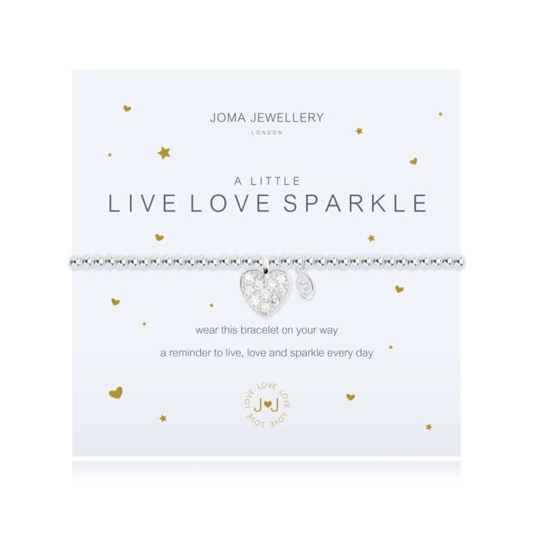 Joma Jewellery A Little 'Live, Love, Sparkle' Bracelet
