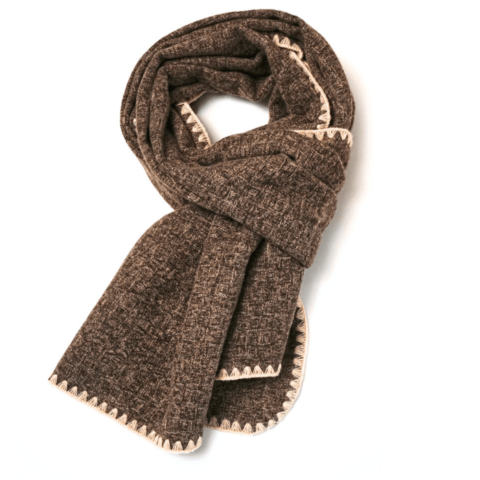 Crochet Edge Plain Scarf