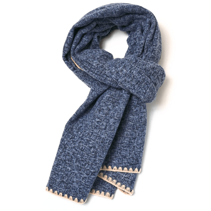 Crochet Edge Plain Scarf