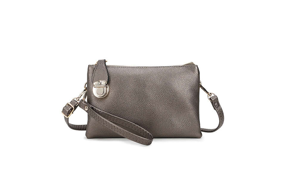 Ladies Silver Buckle Clutch bag