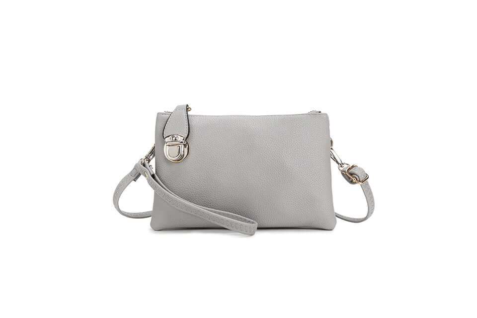 Ladies Silver Buckle Clutch Bag (13 colours)