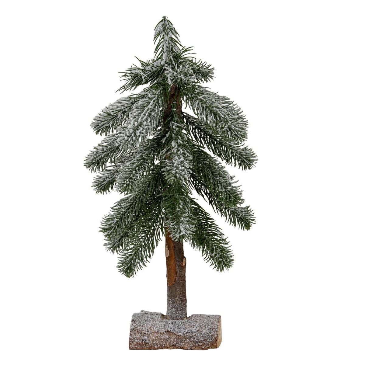 Snowy Pine Trees On Wooden Stand (sizes sold separetely)
