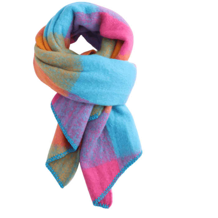 Ladies Tartan Angled Scarf