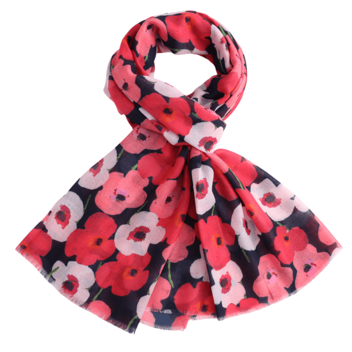 Ladies Poppies Scarf