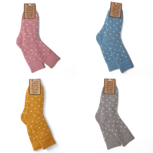 Jess & Lou Dots Ribbed Socks