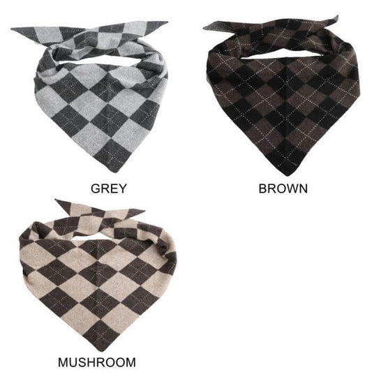 Ladies Argyle Triangle Scarf