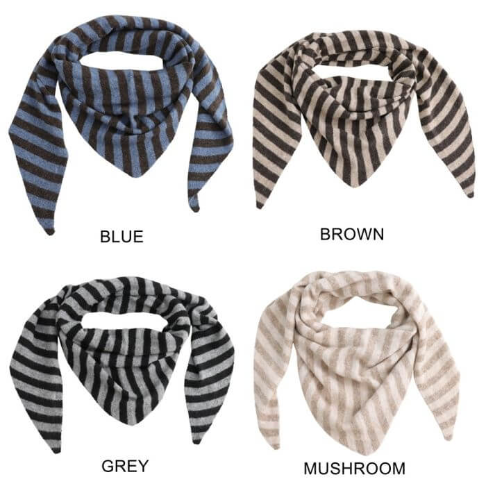 Ladies Large Triange Stripe Scarf