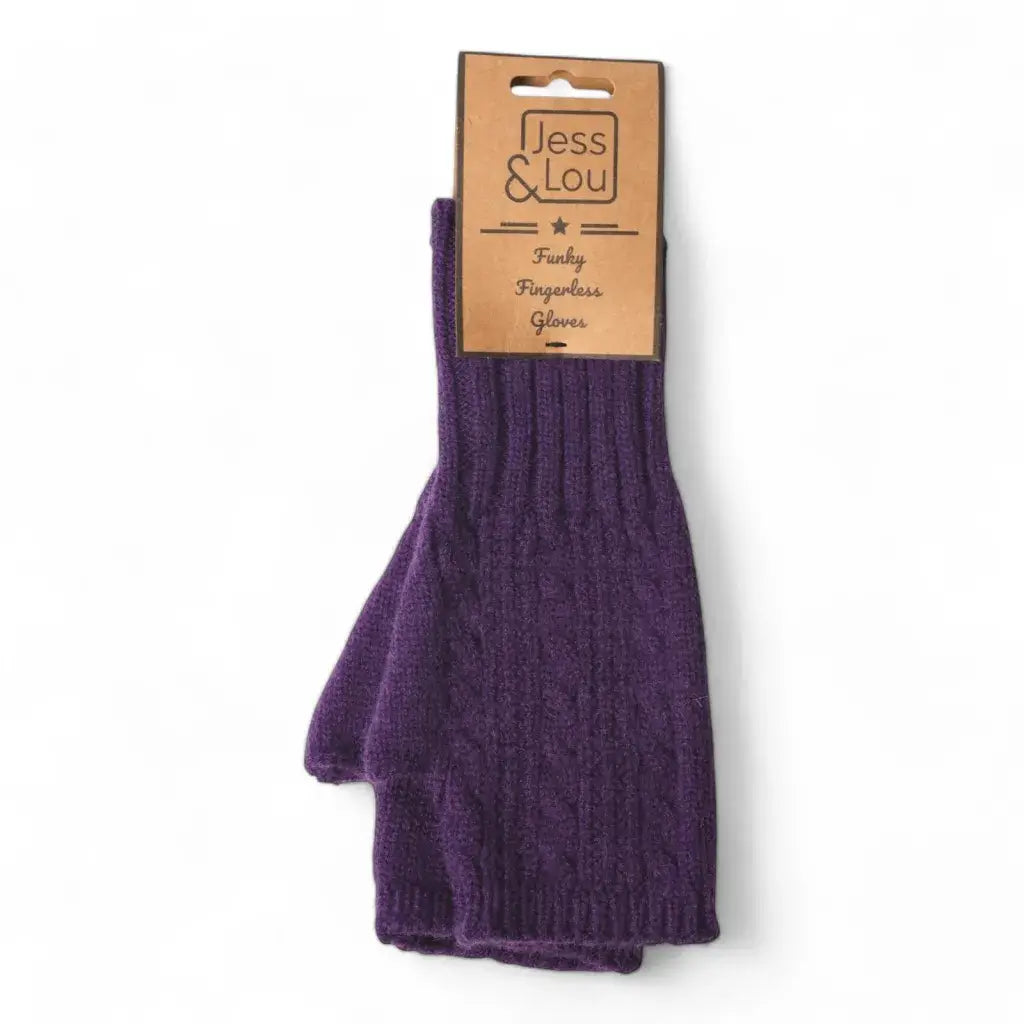 Jess & Lou - Cosy Cable Knit Fingerless Gloves