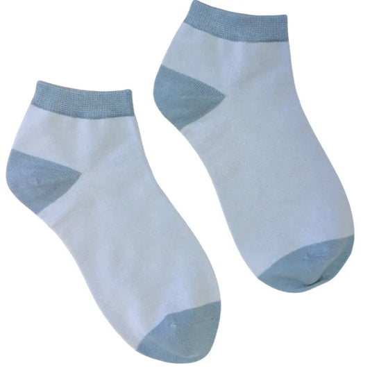 Jess & Lou - Baby Blue Bamboo Trainer Socks
