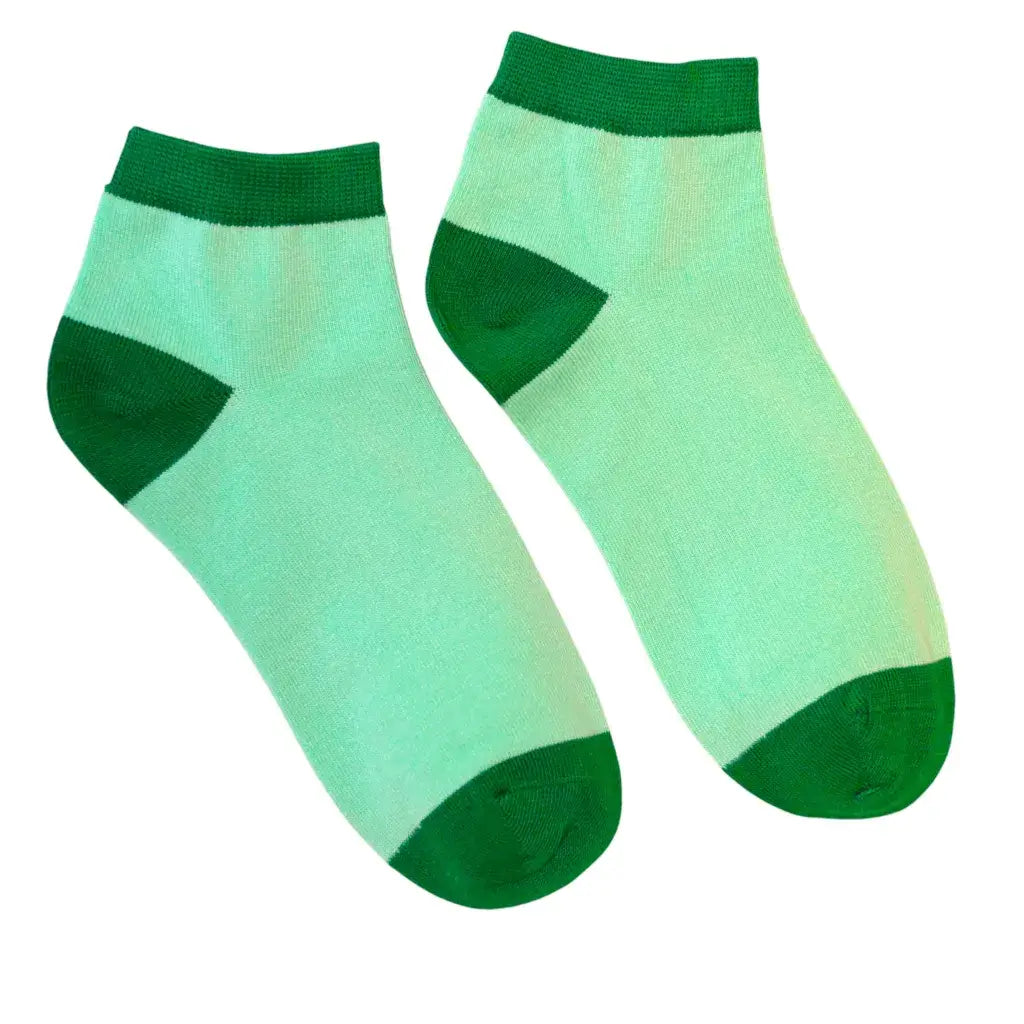Jess & Lou - Mint Green Bamboo Trainer Socks