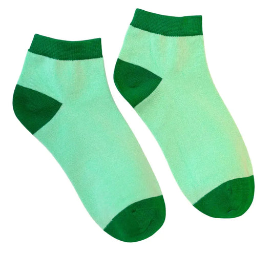 Jess & Lou - Mint Green Bamboo Trainer Socks