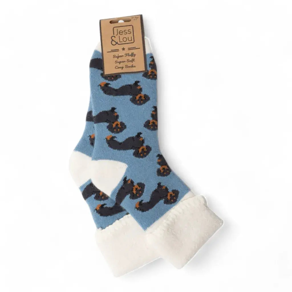 Jess & Lou - Super Cosy Dachshund Cuffed Socks