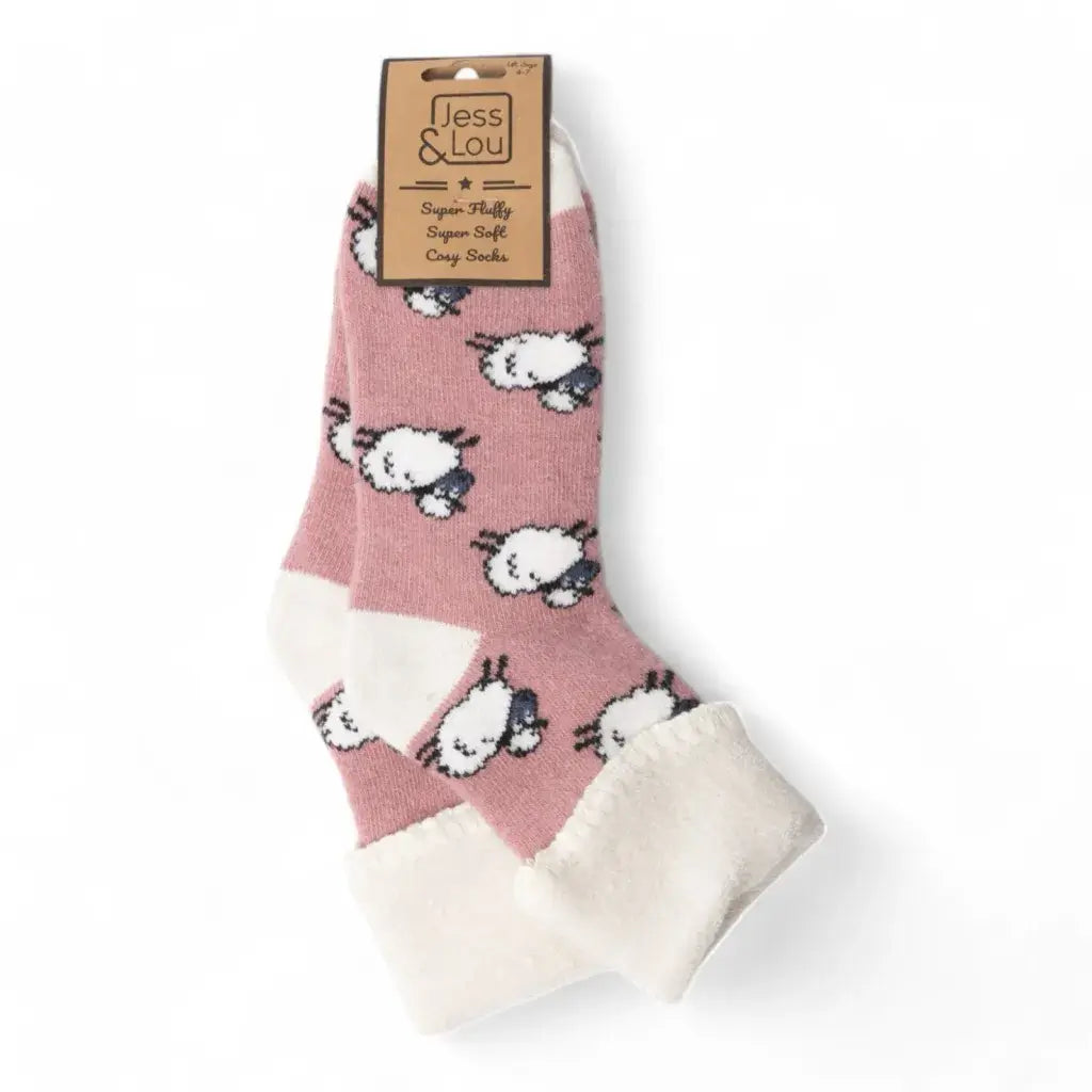 Jess & Lou - Super Cosy Sheep Cuffed Socks