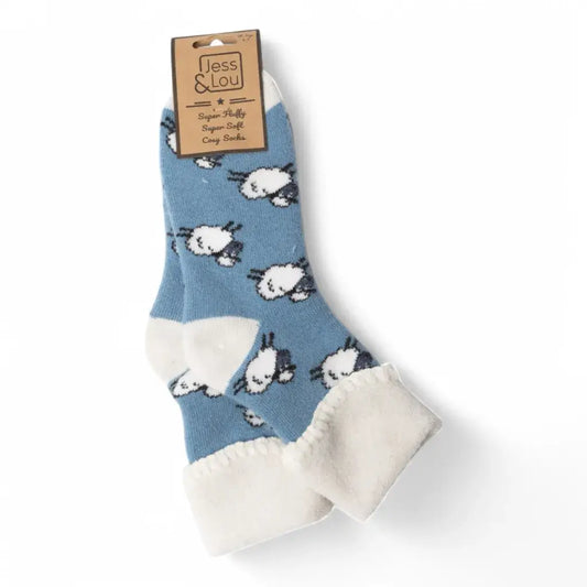 Jess & Lou - Super Cosy Sheep Cuffed Socks