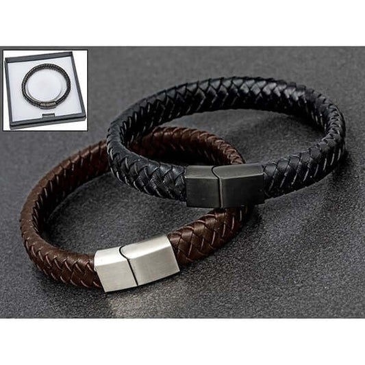 EQ For Men - Thick Single Leather Bracelet