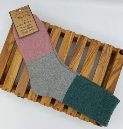 Jasper's - Men's Bold Colour Block Rib Cosy Socks