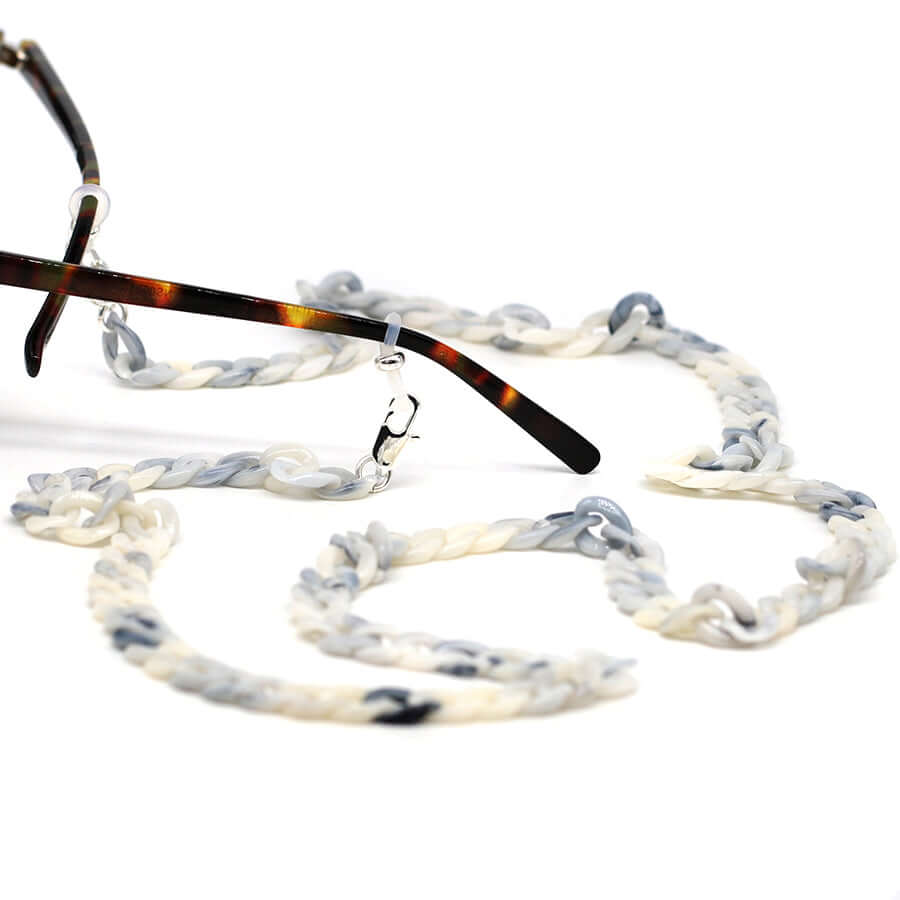 OM925 - Blue and white acrylic glasses chain