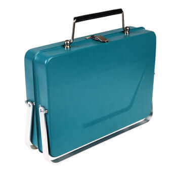 Portable Suitcase BBQ - Petrol Blue