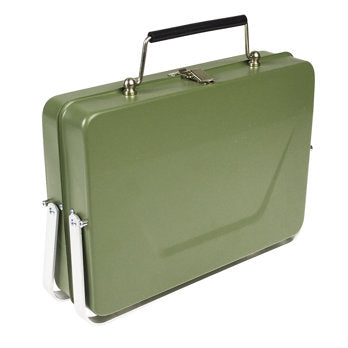 Portable suitcase BBQ - Khaki green