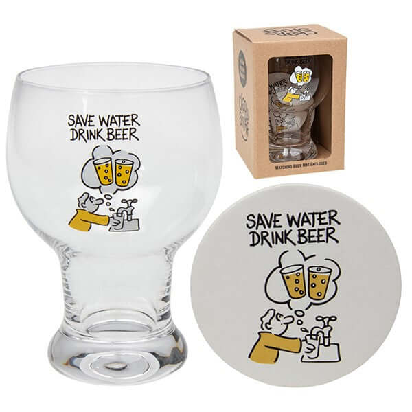 Chaps Stuff Novelty Beer Glass and Coaster Set