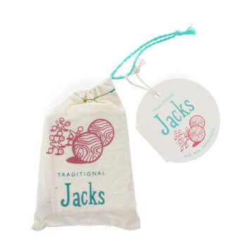 Traditional jacks game in bag