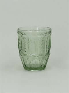 Green Pressed Glass Tumbler