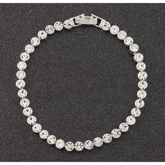 All That Bling Silver Plated Tennis Bracelet