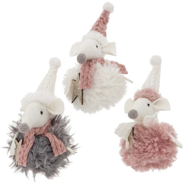 Christmas Pom Pom Sitting Mice