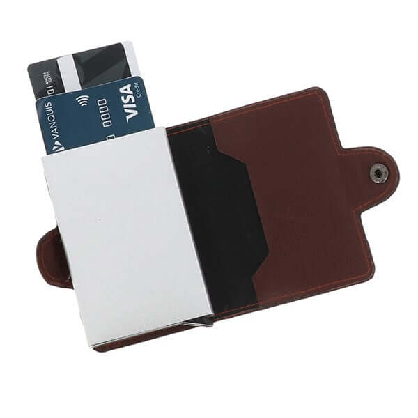 EQ For Men - Pop Up Credit Card Holder Brown
