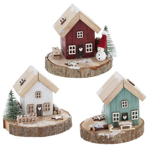 Folk Art Christmas Cottage Small