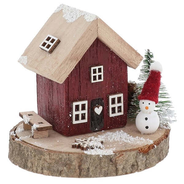 Folk Art Christmas Cottage Small