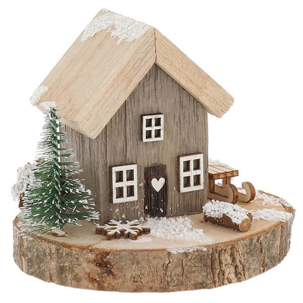 Folk Art Christmas Cottage Small