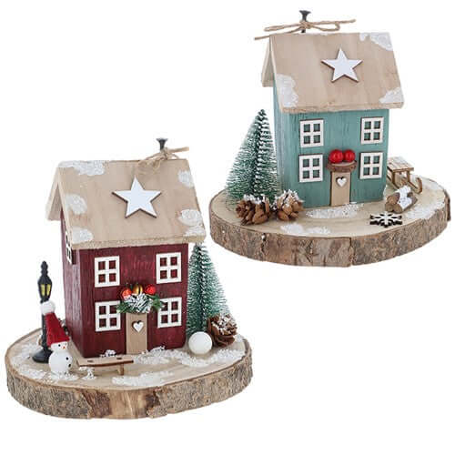 Folk Art Christmas Cottage Large