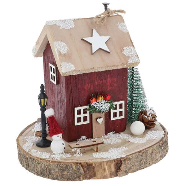 Folk Art Christmas Cottage Large