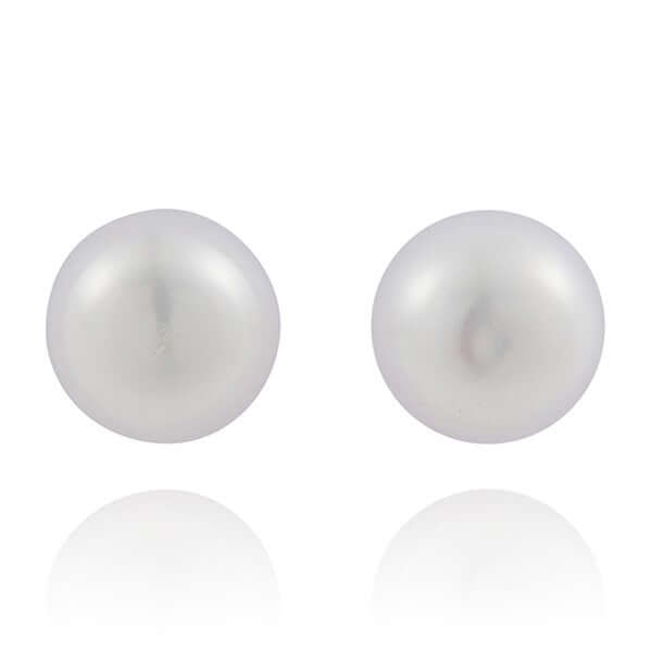 Elegant Silver Plated Freshwater Pearl Studs
