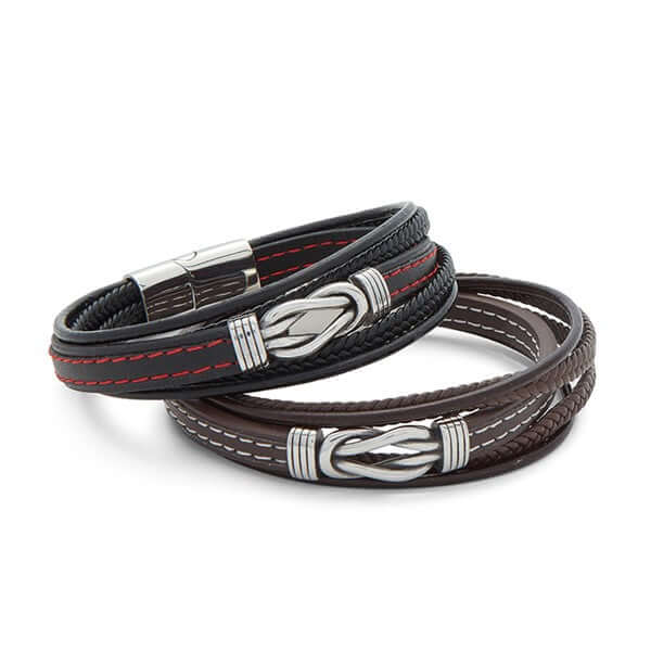 EQ For Men - Leather Multi Bracelet