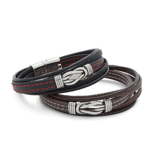 EQ For Men - Leather Multi Bracelet