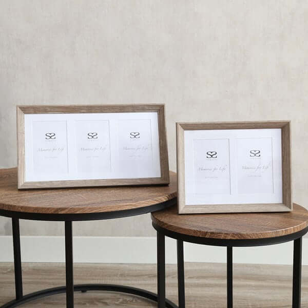 Natural Photo Frame Double 4x6in