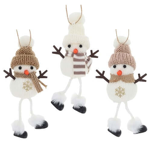Snowflake Snowman Hanging Dangly Legs