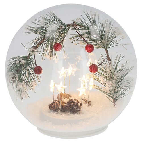 Frosty Christmas LED Stars Ball Medium