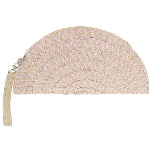 Woven Half Circle Clutch Bag - Two Colours